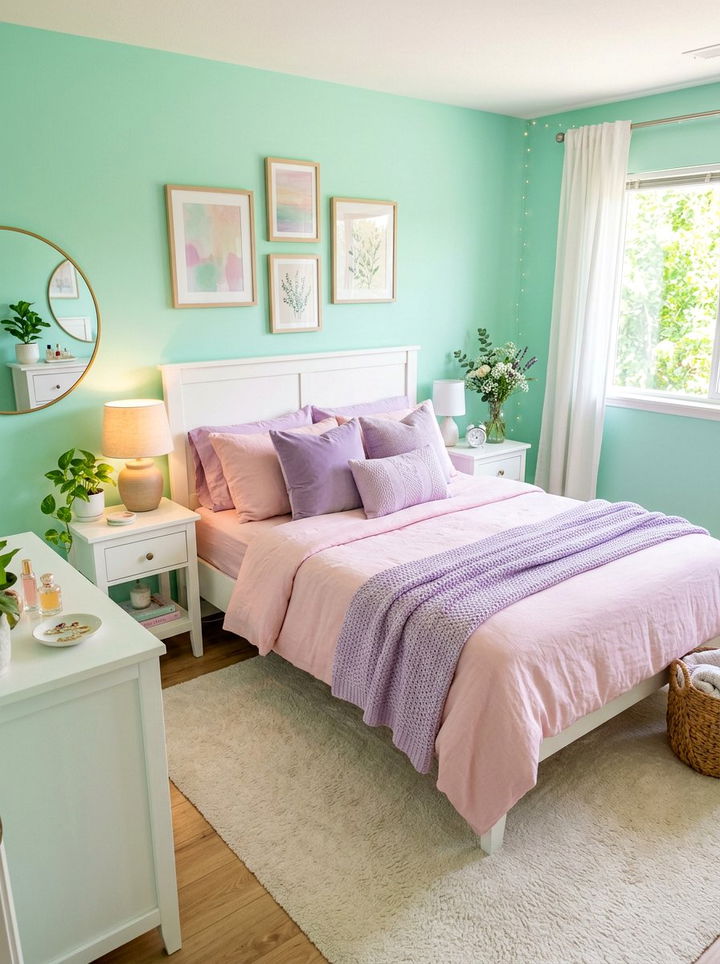 Pastel Bedroom Palette - 30 bedroom photography ideas
