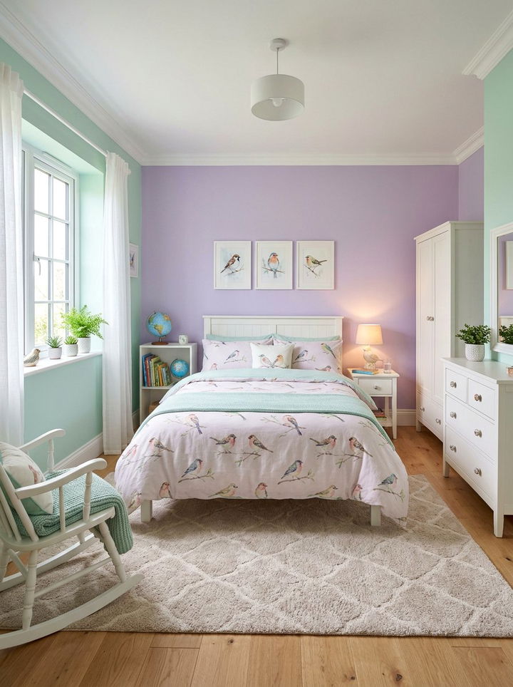Pastel Bird Theme - 30 bird bedroom ideas