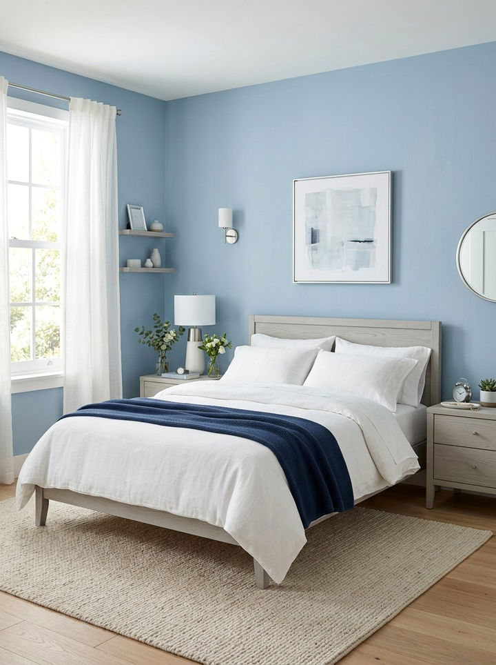 Pastel Blue Bedroom - 30 cool toned bedroom ideas