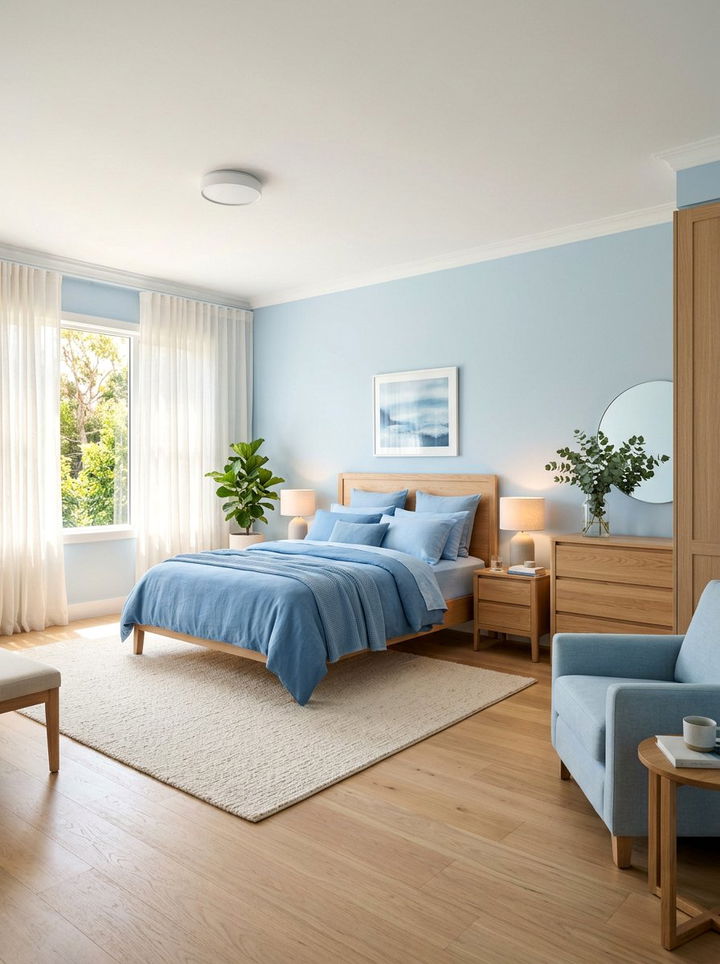 Pastel Blue Bedroom - 30 Edwardian bedroom ideas