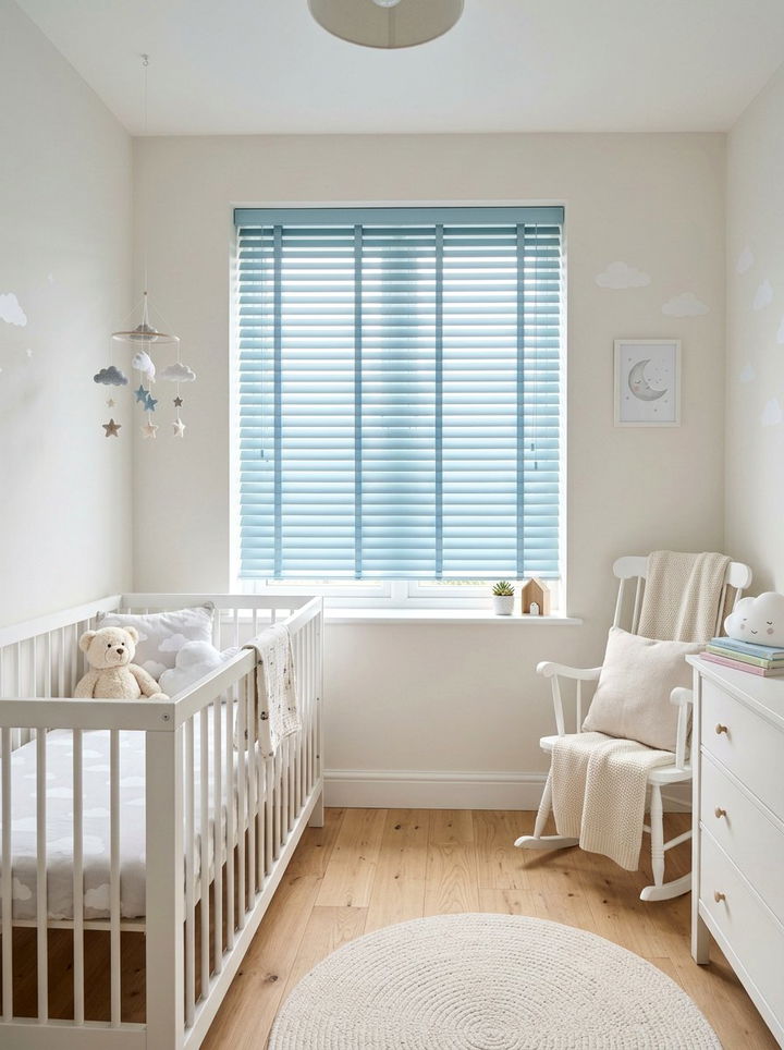 Pastel Blue Venetian Blinds - 30 bedroom venetian blinds