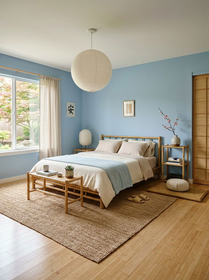 Pastel Blue Zen Bedroom - 30 blue bedroom design ideas
