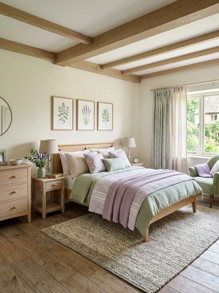 Pastel Color Palette - 30 country house bedroom ideas