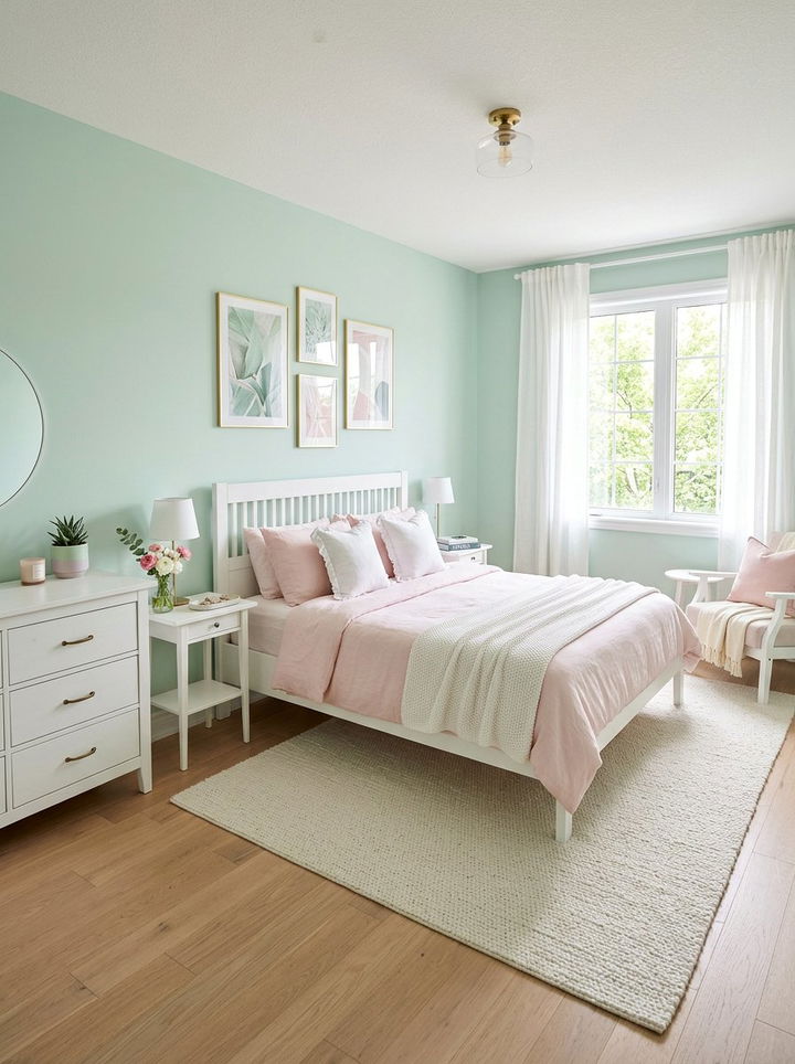 Pastel Color Scheme - 30 small bedroom ideas