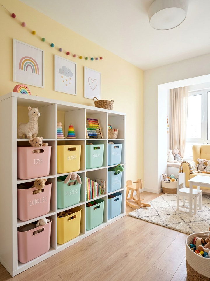 Pastel Colored Bins For Kids Room - 30 bedroom storage bins