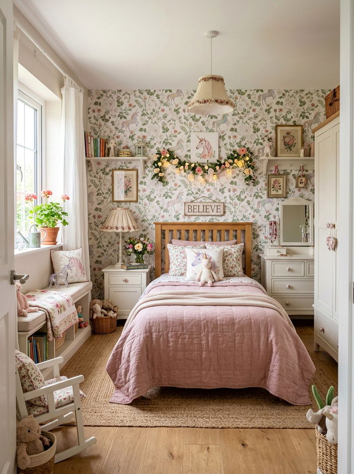 Pastel Floral Unicorn Room - 30 unicorn bedroom ideas