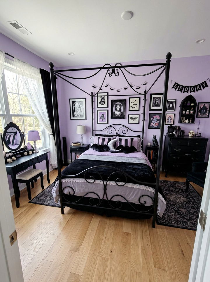 Pastel Goth Bedroom - 30 gothic bedroom ideas