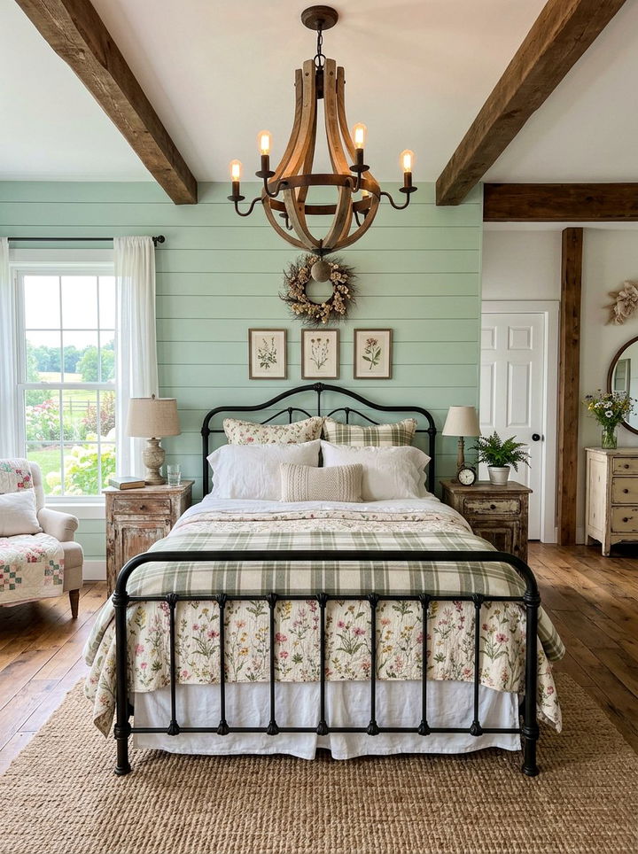 Pastel Green Farmhouse Bedroom - 30 pastel green bedroom ideas