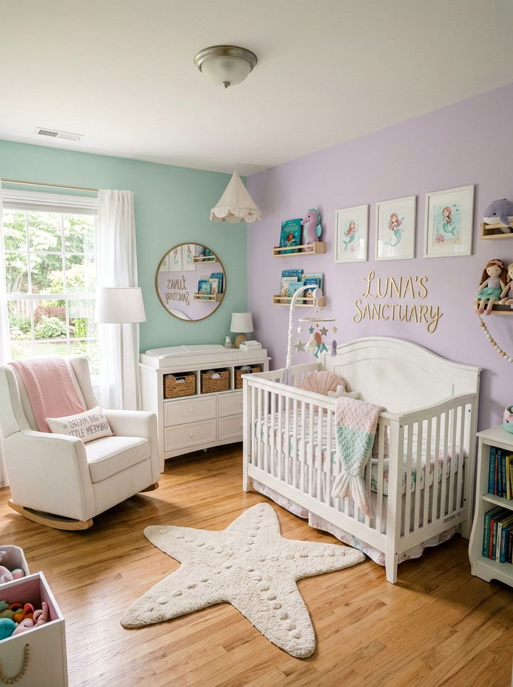 Pastel Mermaid Decor - 30 mermaid bedroom ideas