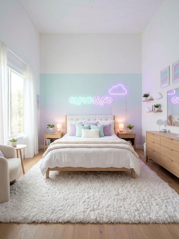 Pastel Neon Dream Aesthetic - 30 neon color bedroom ideas