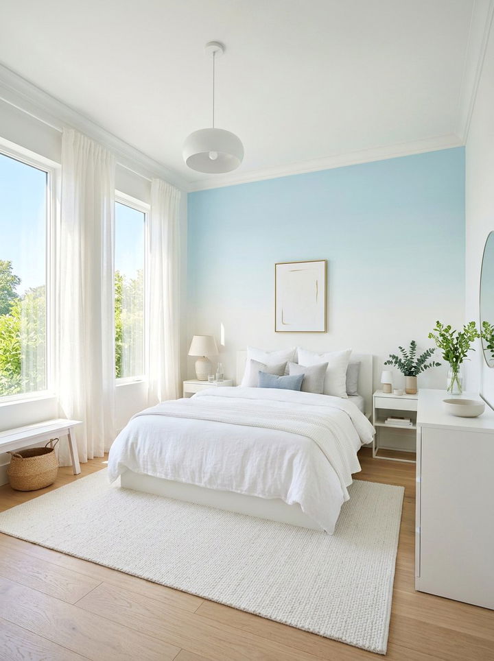 Pastel Ombre Paint - 30 bedroom accent wall ideas