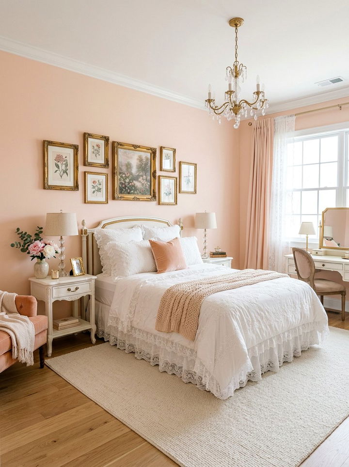 Pastel Peach Bedroom - 30 orange bedroom ideas