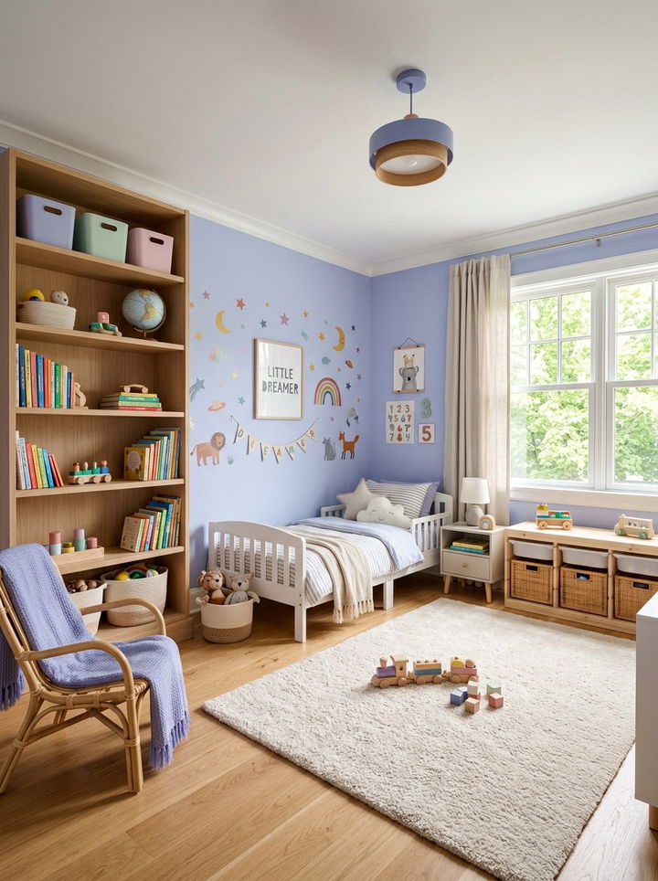 Pastel Periwinkle Kids Room - 30 periwinkle bedroom ideas