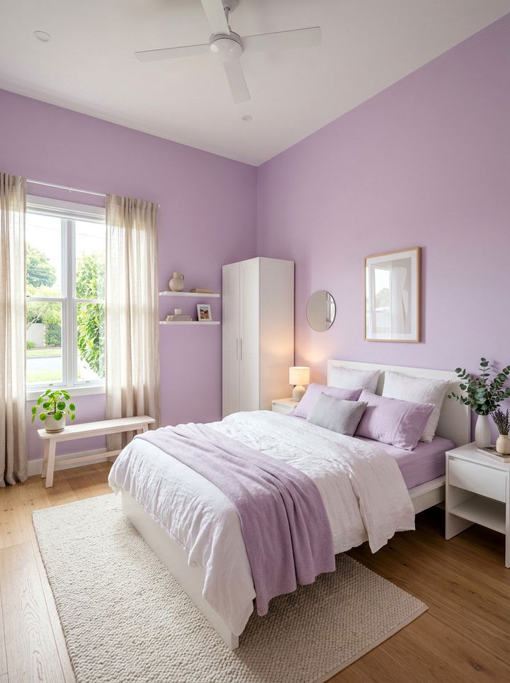 Pastel Purple Bedroom - 30 bedroom purple walls