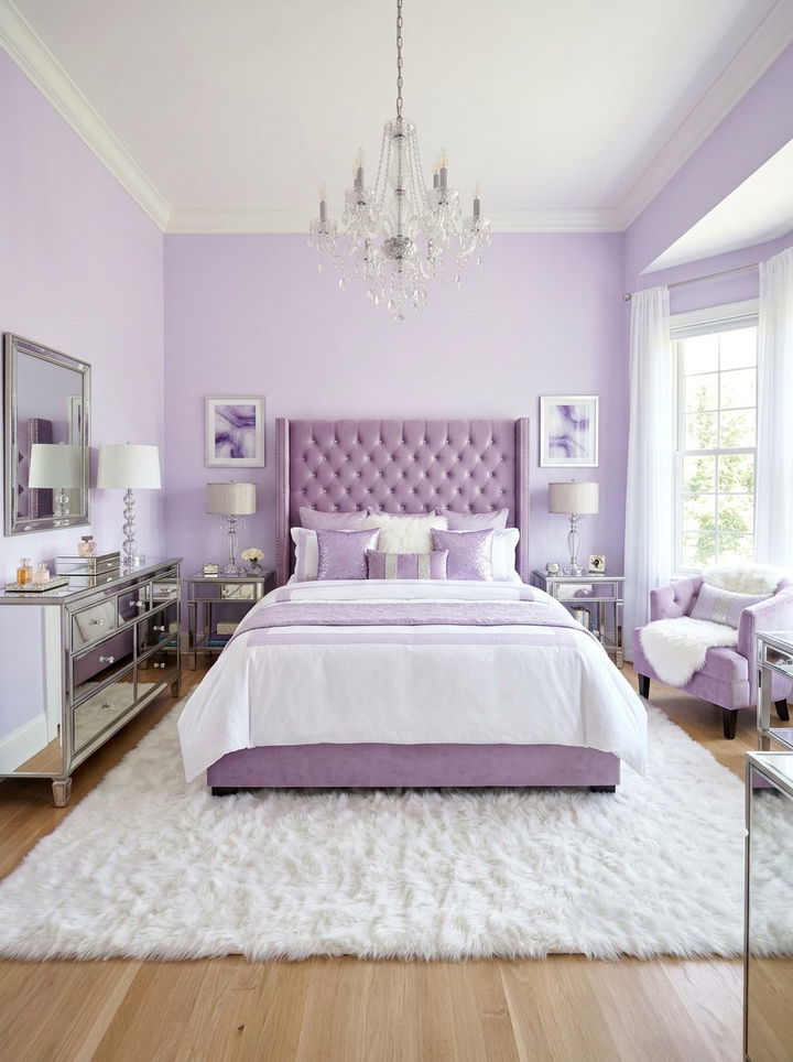 Pastel Purple Glam Bedroom - 30 pastel purple bedroom ideas