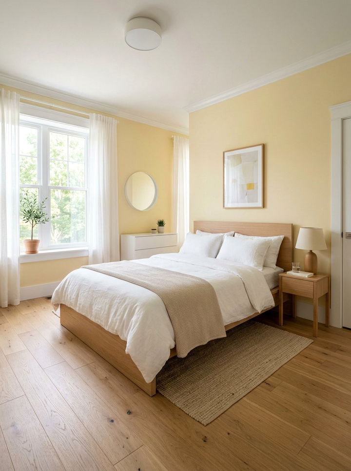 Pastel Yellow Walls - 30 yellow bedroom decor ideas