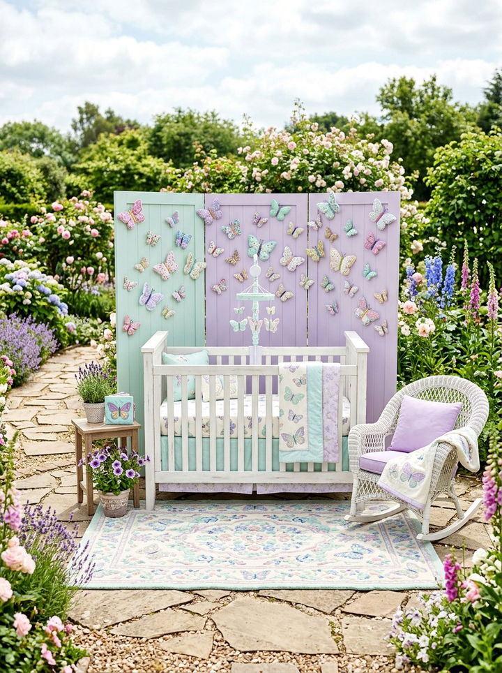 Pastel butterfly nursery - 30 butterfly bedroom ideas