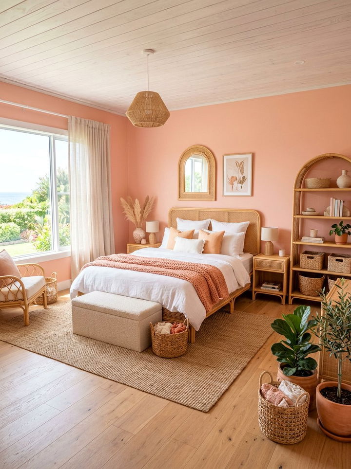 Pastel coral bedroom - 30 soft color bedroom ideas