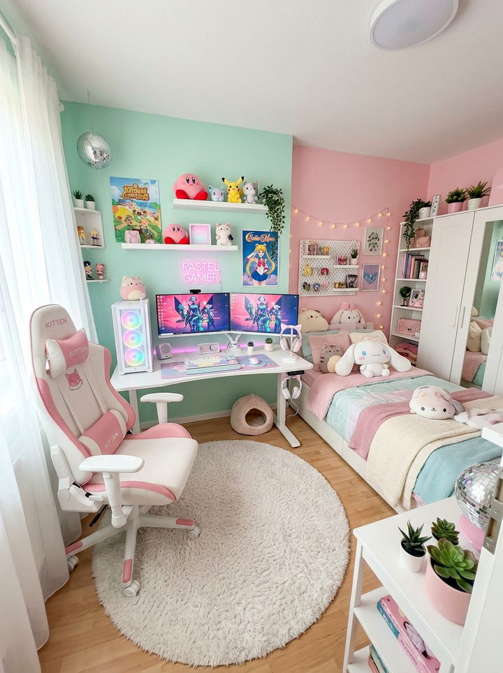 Pastel esports bedroom - 30 esports bedroom ideas