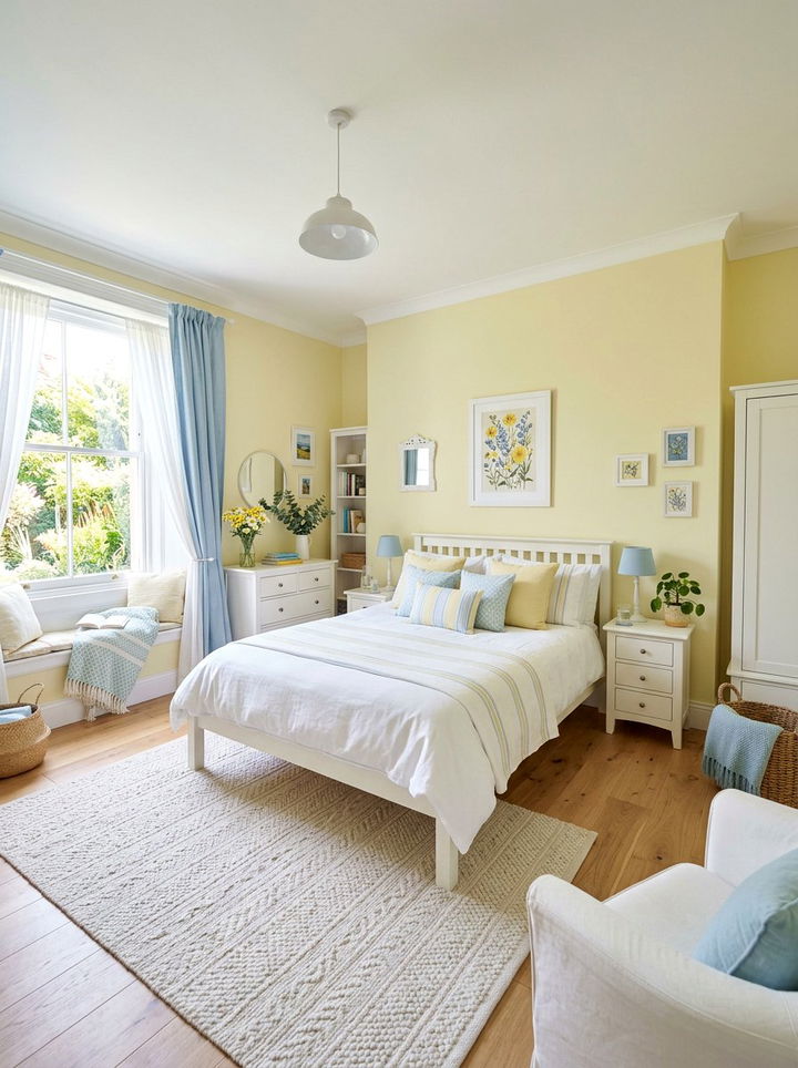 Pastel lemon bedroom - 30 soft color bedroom ideas