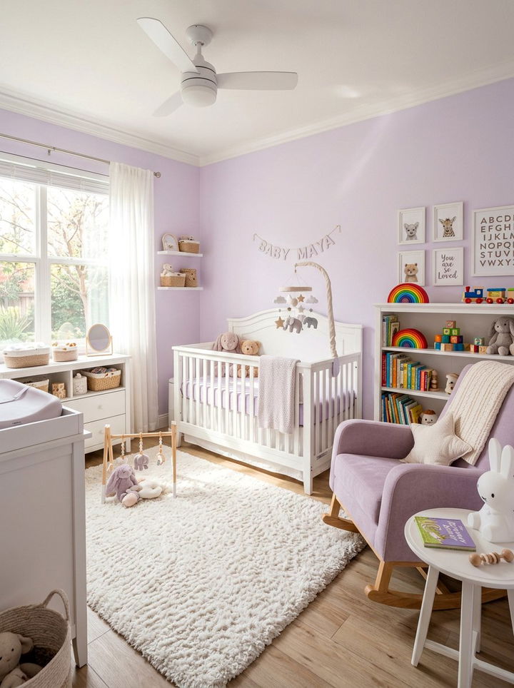 Pastel lilac nursery - 30 lilac bedroom ideas