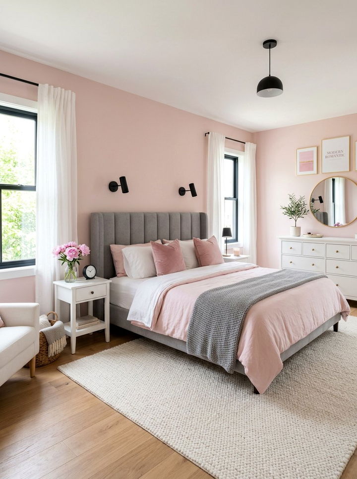 Pastel pink bedroom - 30 colorful bedroom ideas