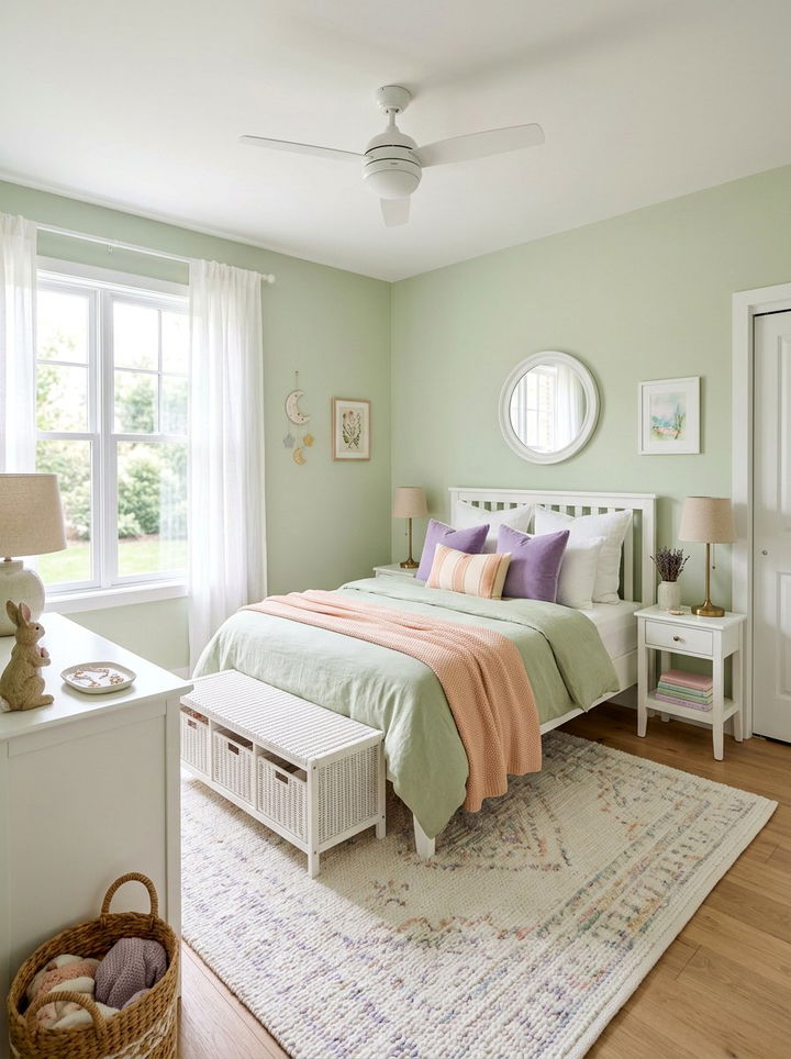 Pastel pistachio bedroom - 30 pistachio bedroom ideas