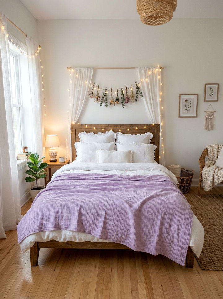 Pastel purple cotton gauze - 30 bedroom cotton blankets