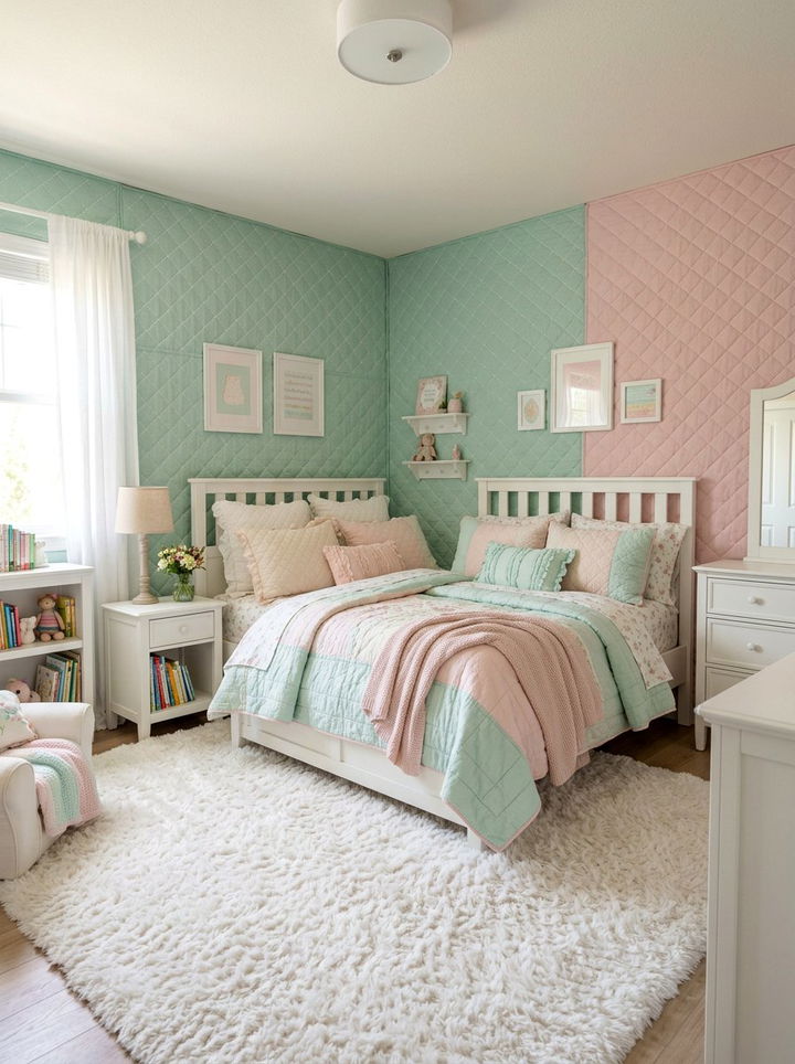Pastel quilted room - 30 quilted bedroom ideas