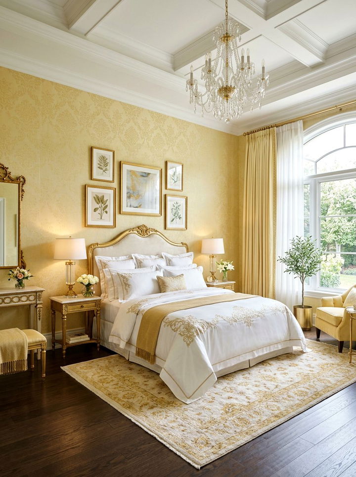 Pastel yellow and gold bedroom - 30 pastel yellow bedroom ideas