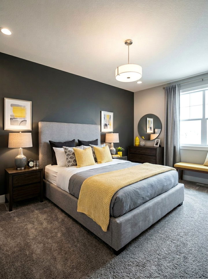 Pastel yellow and grey bedroom - 30 pastel yellow bedroom ideas