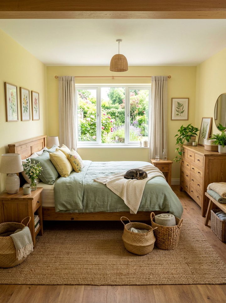 Pastel yellow and sage green bedroom - 30 pastel yellow bedroom ideas