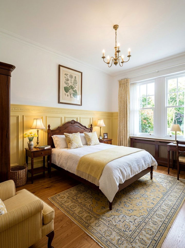 Pastel yellow wainscoting bedroom - 30 pastel yellow bedroom ideas