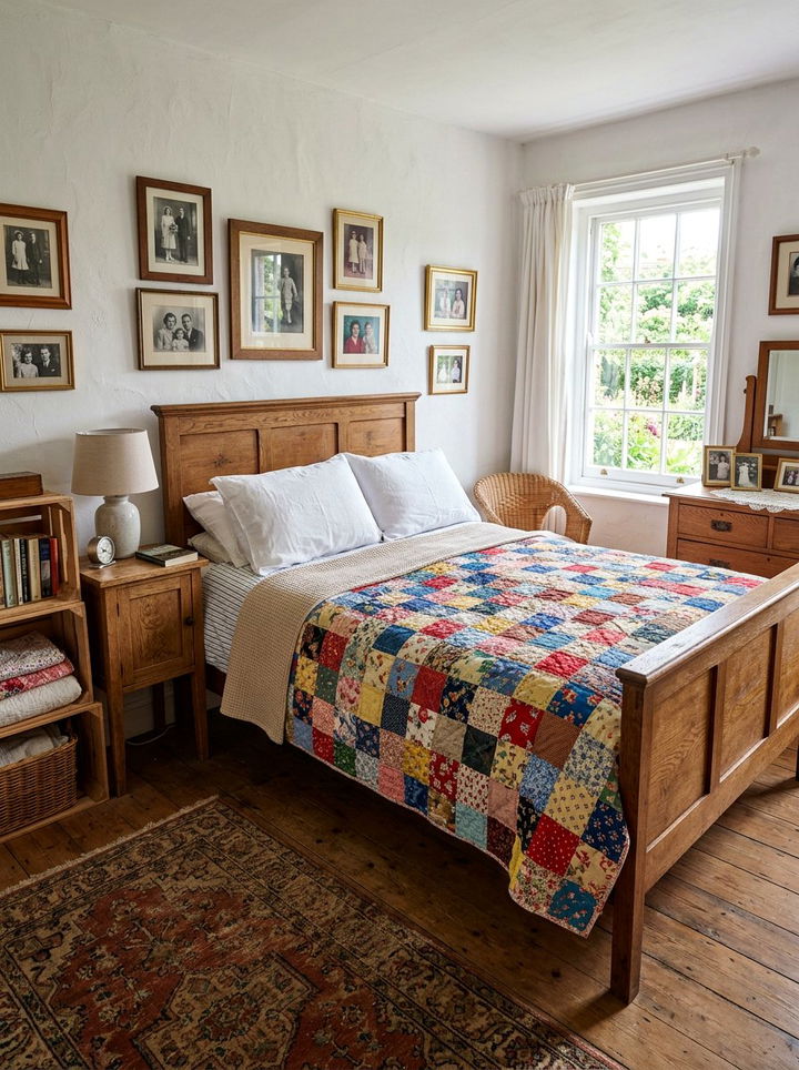 Patchwork Quilt Bedding Set - 30 handcrafted bedroom ideas