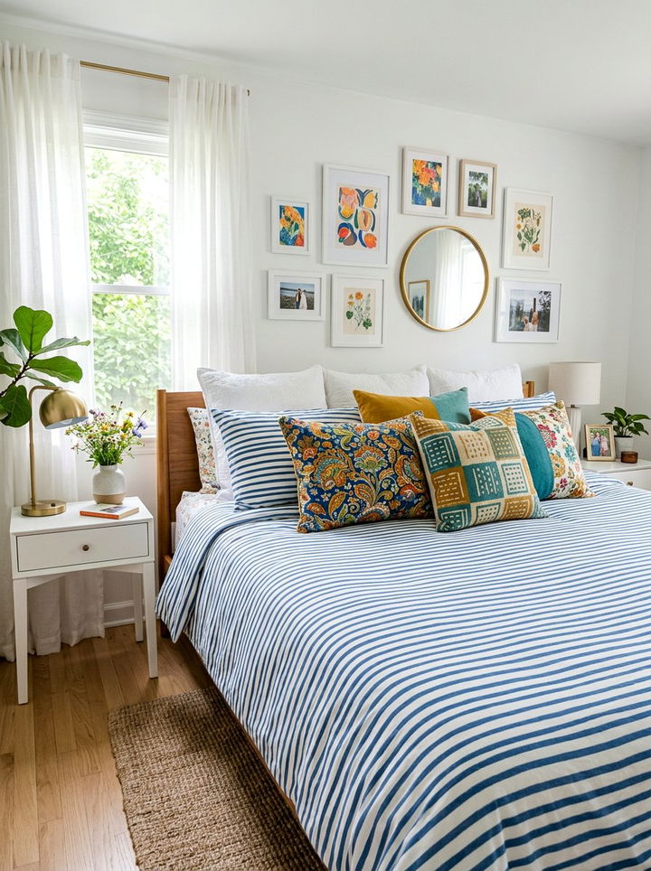 Patterned Cotton Pillow - 30 bedroom pillows