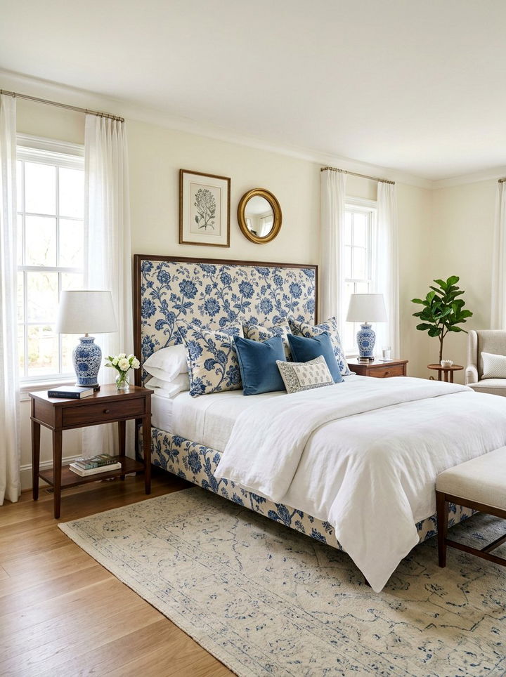 Patterned Fabric Headboard - 30 bedroom headboards