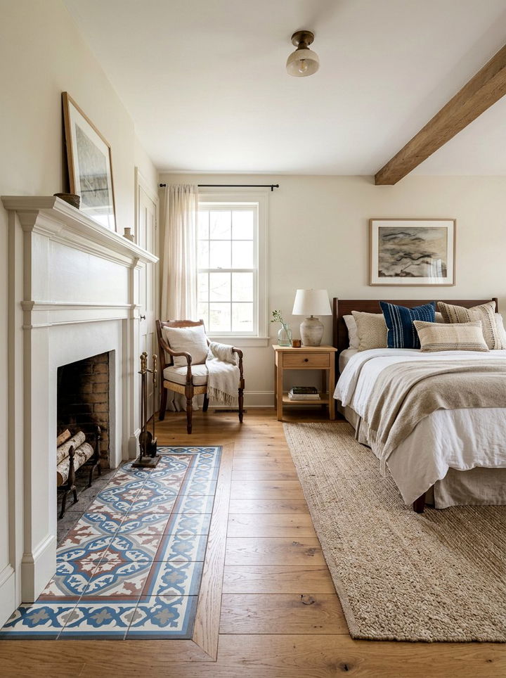 Patterned Tile - 30 character home bedroom ideas