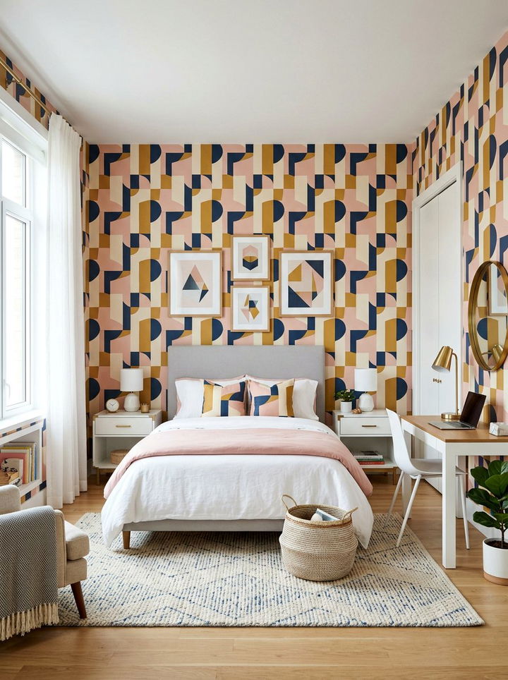Patterned Wallpaper Girl Bedroom - 30 girls bedroom ideas
