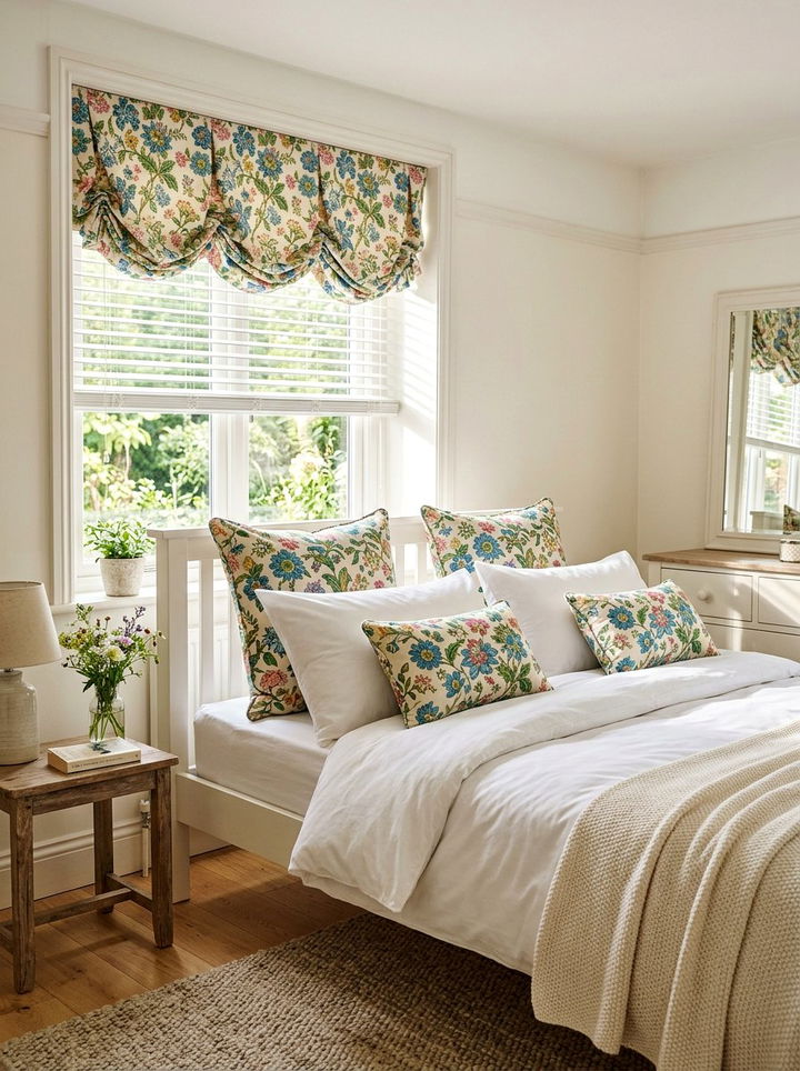 Patterned valances - 30 bedroom window treatments