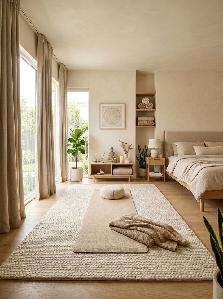 Peaceful Yoga Bedroom - 30 yoga bedroom ideas