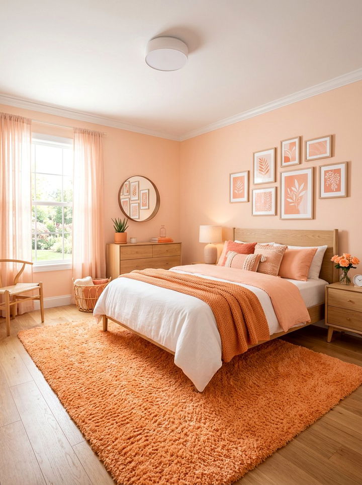 Peach And Orange Bedroom - 30 bright orange bedroom ideas