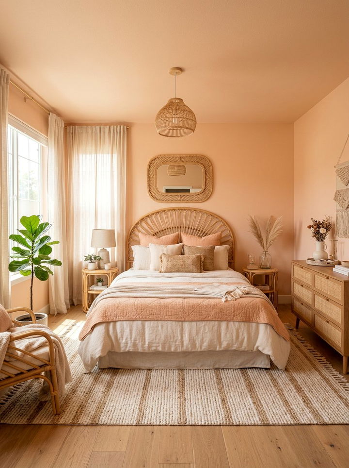 Peach Bedroom - 30 serene bedroom color ideas