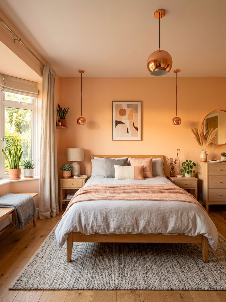 Peach Bedroom - 30 energizing bedroom color ideas