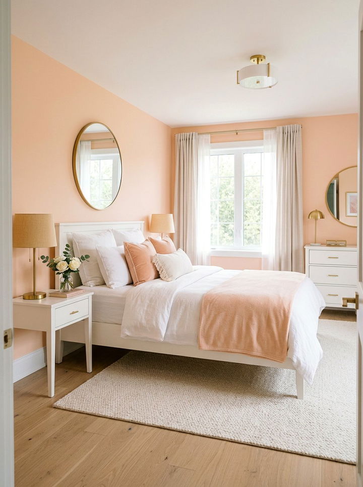 Peach Bedroom Paint - 30 warm toned bedroom ideas