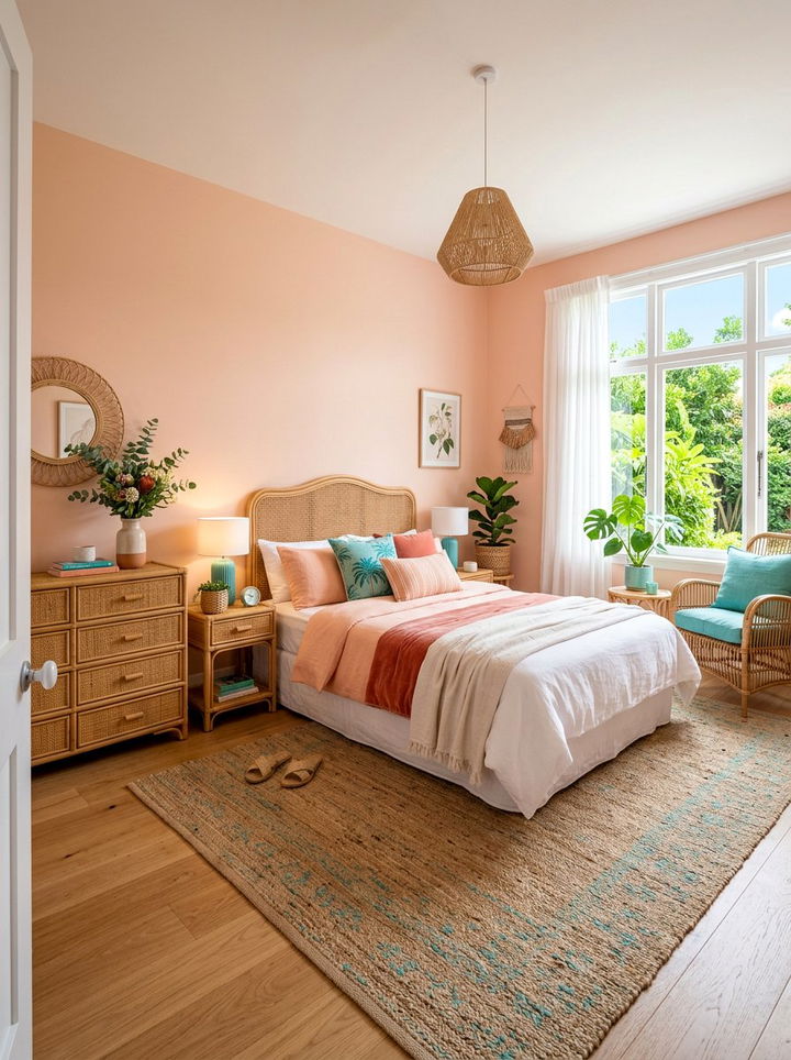 Peach Pink Bedroom - 30 pink bedroom ideas