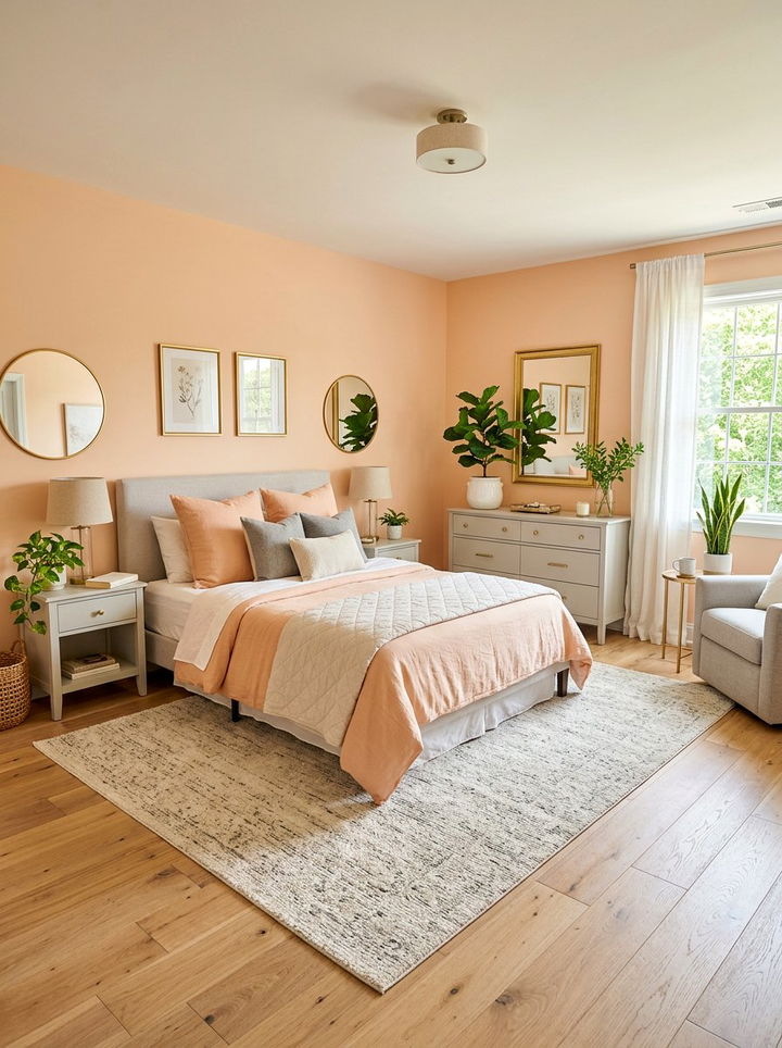 Peach bedroom - 30 sky inspired bedroom color ideas