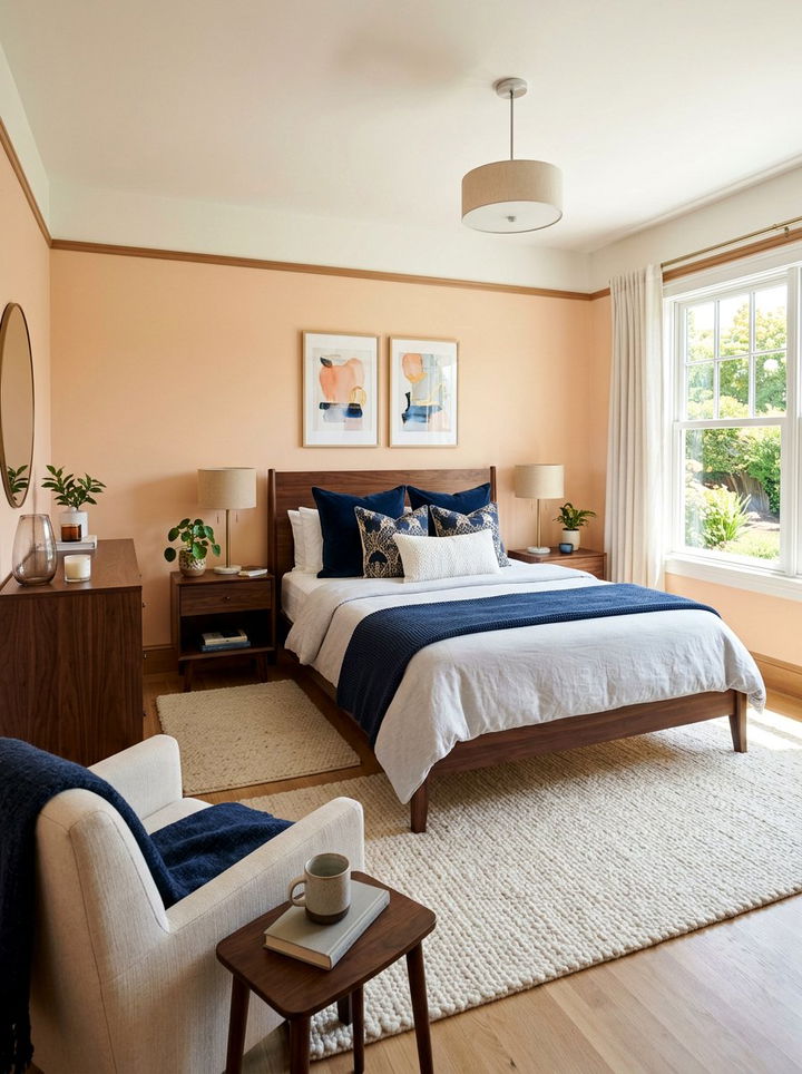 Peach bedroom - 30 pastel bedroom ideas