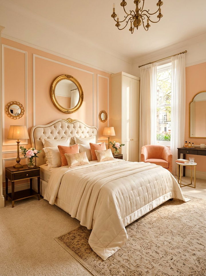 Peach cream bedroom - 30 pale color bedroom ideas