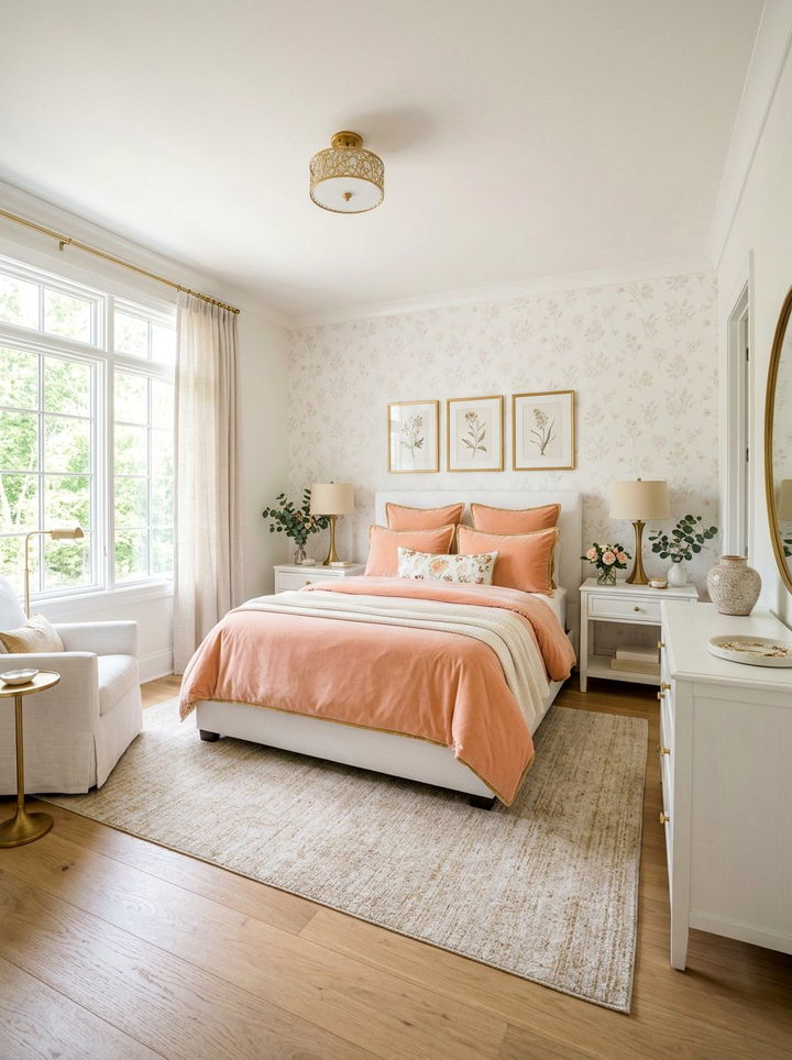 Peach velvet bedding - 30 bedroom velvet bedding ideas