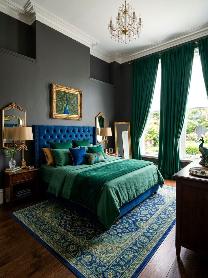 Peacock Color Palette - 30 bird bedroom ideas